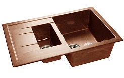 Granfest Мойка кухонная Quadro GF-Q775KL Красный Марс – фотография-1